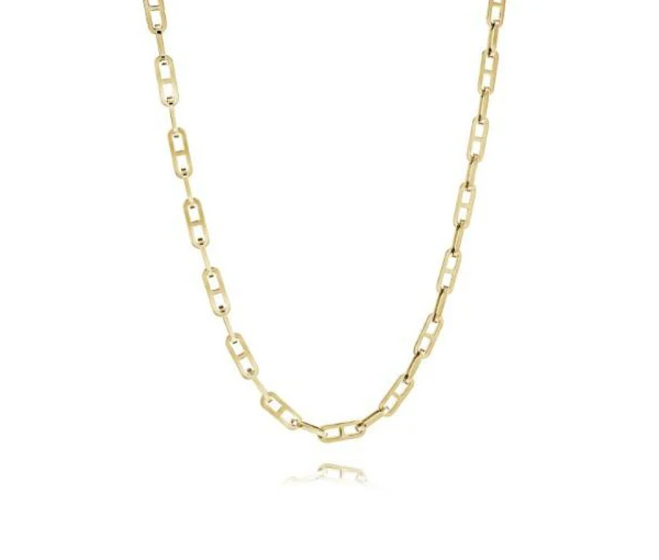 CHAINE EN ACIER/PVD OR À MAILLE EN H OVALE - IG SYN79/22 - ITALGEM