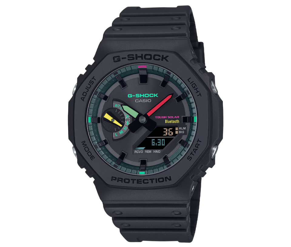 MONTRE CASIO SOLAIRE, BLUETOOTH, ANALOGIQUE/NUMÉRIQUE EN RÉSINE - H GAB2100MF1A - CASIO