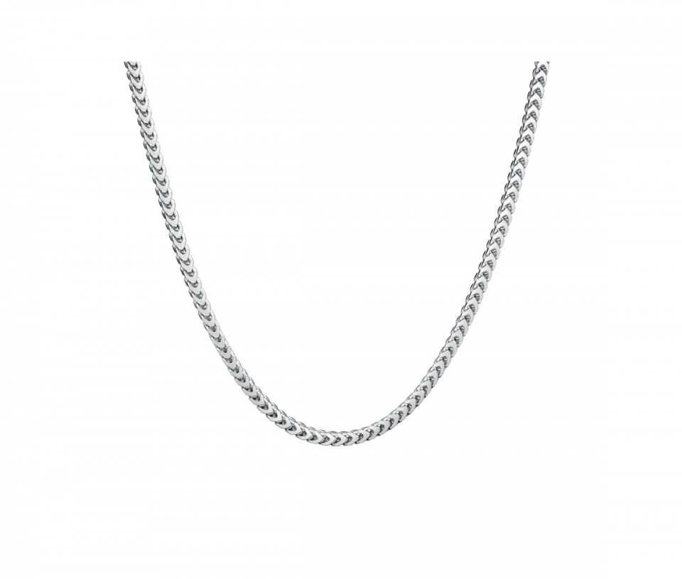 CHAINE EN OR 10K BLANC MAILLE FRANCO 2MM 22" - S FRANC2MM22 - BIJOUX D'IMPORTATION