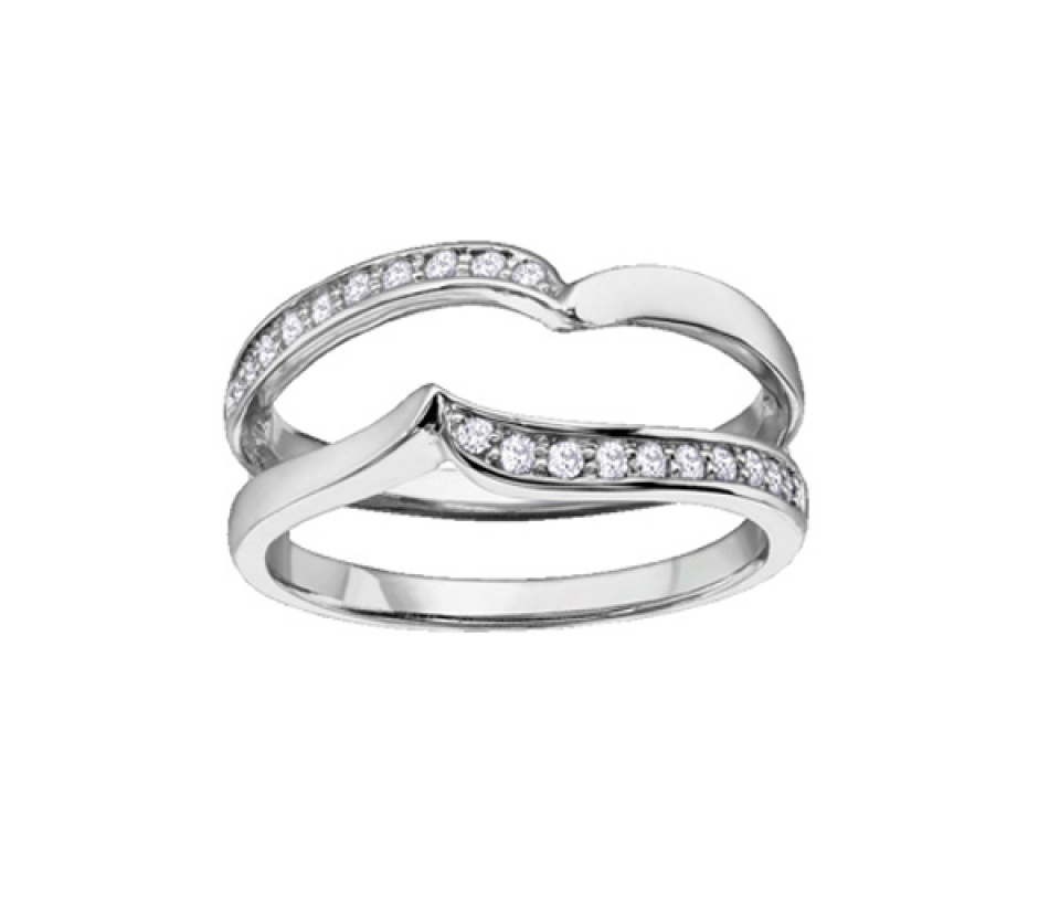 JACKET EN OR 14K BLANC SERTI DE DIAMANTS - CR DD2424 - BIJOUX CANADIEN