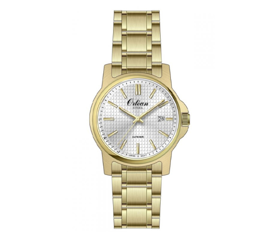 MONTRE ORLEAN POUR HOMME EN ACIER/PVD OR - BA ME3671 - ORLEAN