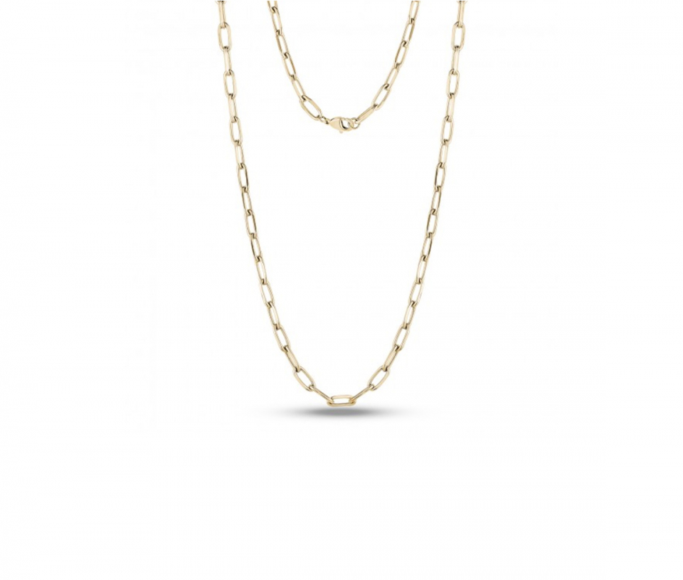 CHAÎNE EN ACIER/PVD OR MAILLE TROMBONE&nbsp; - AZ SSN103G24 - AREZZO