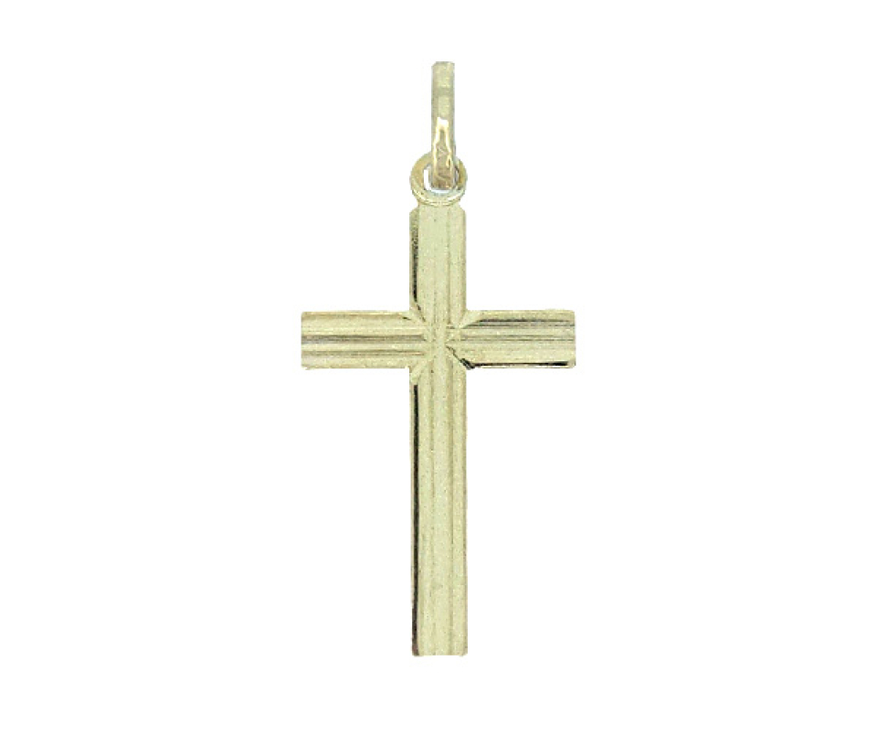 PENDENTIF CROIX EN OR JAUNE - MB CROIX60 - BIJOUX D'IMPORTATION