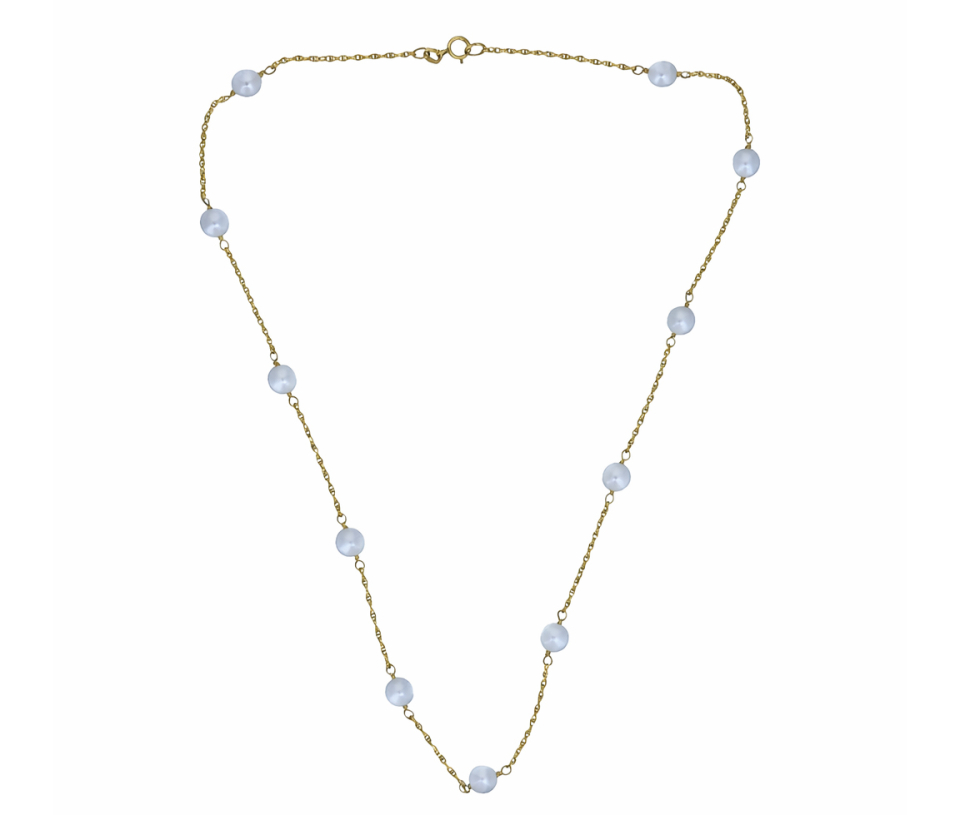 COLLIER OR JAUNE SERTI DE PERLES DE CULTURE EN ALTERNANCE - SJ LCOL12 - BIJOUTERIE SUISSE