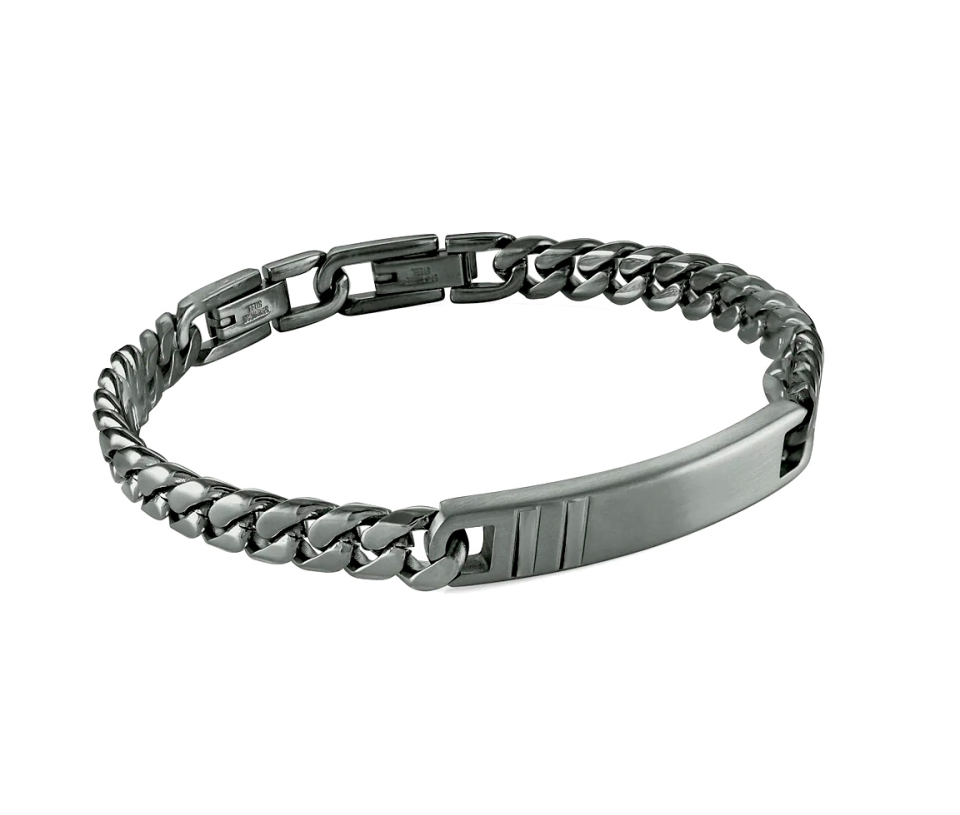 BRACELET IDENTITÉ EN ACIER/PVD NOIR - IG SMB655 - ITALGEM