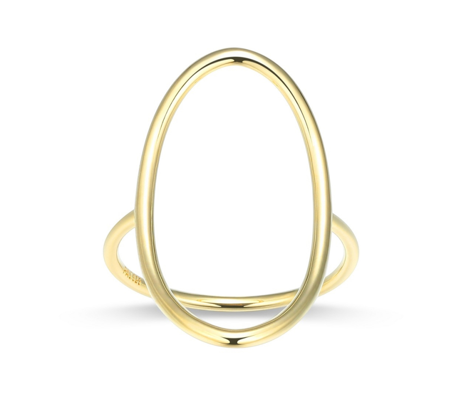 BAGUE AVEC OVAL AJOURÉ EN ARGENT/PVD OR - PJ 34ATSXA0AC - REIGN