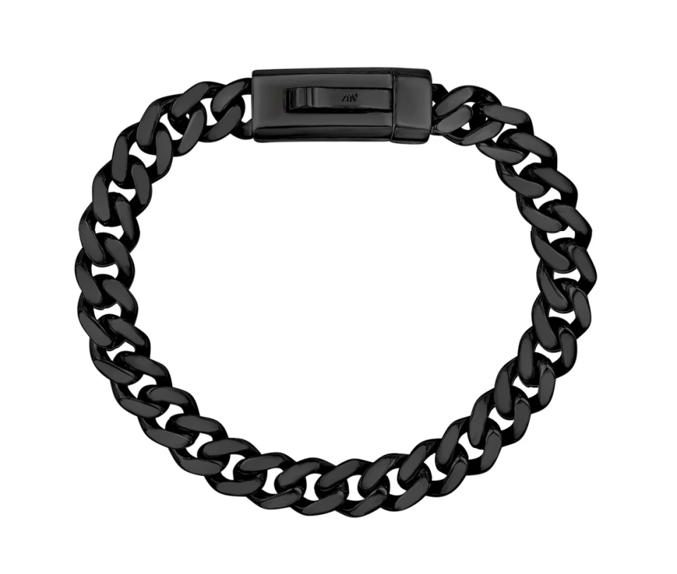 BRACELET GOURMETTE EN ACIER/PVD NOIR - AZ ASB230/7.5 - AREZZO