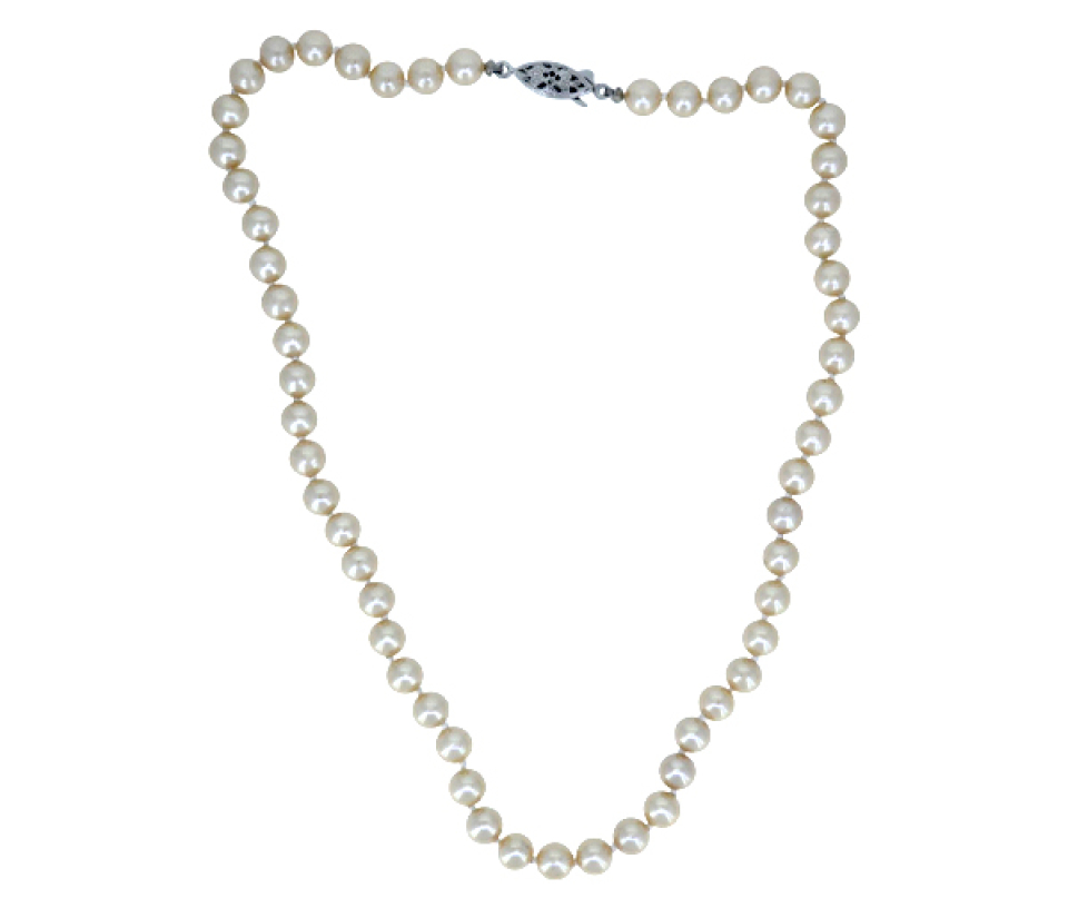 COLLIER DE PERLES SYNTHÉTIQUES - SJ COL22 - BIJOUTERIE SUISSE INC.
