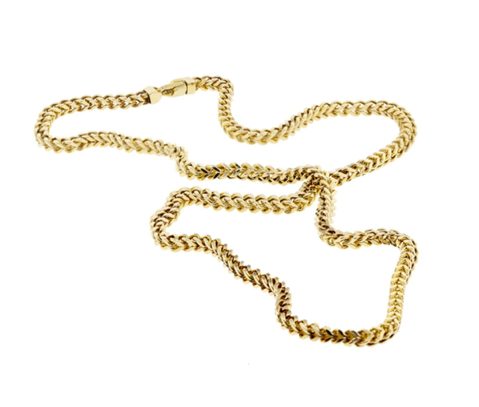 CHAINE EN OR 10K JAUNE MAILLE FRANCO - S FRANC3.920 - BIJOUX D'IMPORTATION