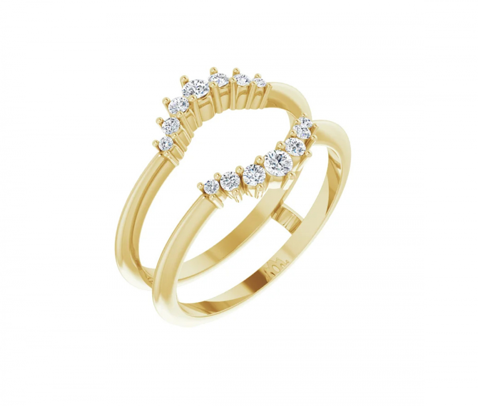 JACKET EN OR 14K SERTI DE DIAMANTS - ST 123196YL - BIJOUX IMPORTATION