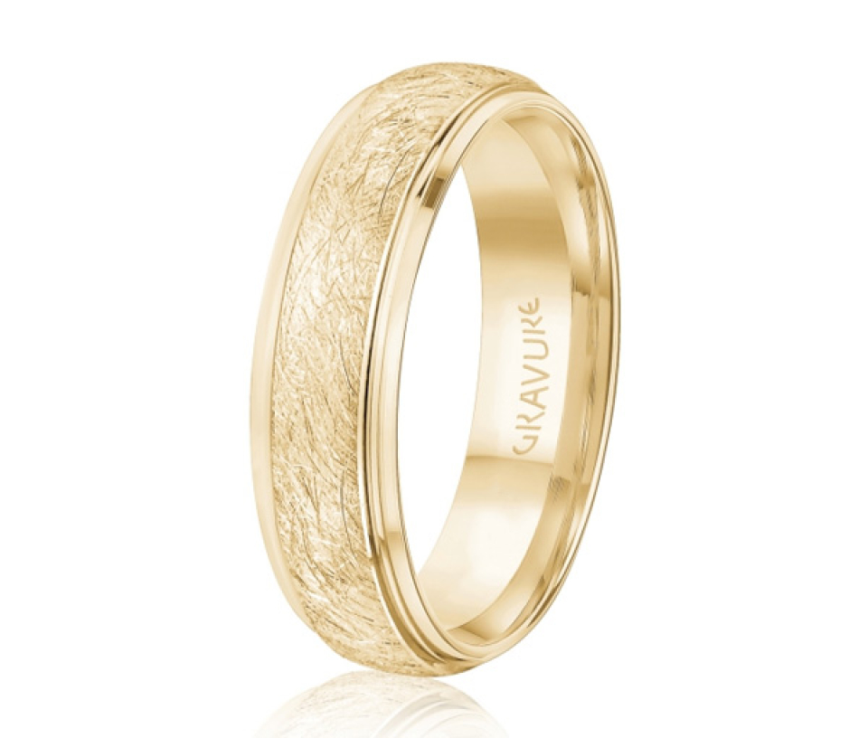 JONC EN OR OU EN PLATINE AVEC MOTIF SCRATCH AU CENTRE - ML GH1290Y14 - MALO 