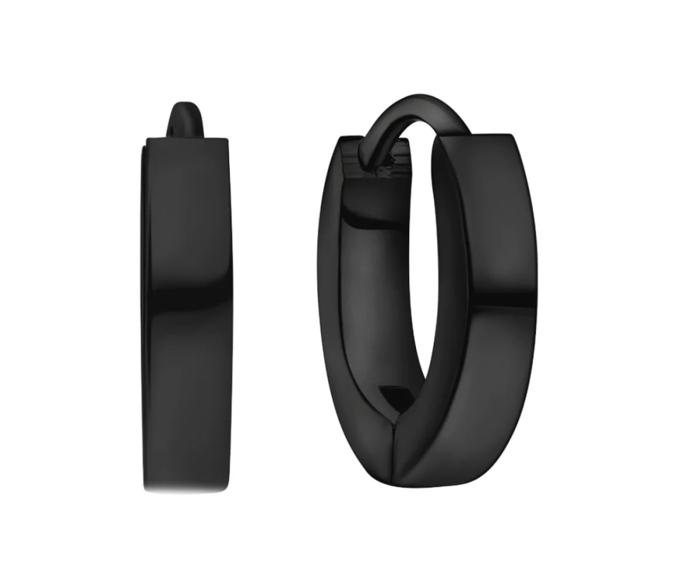 BOUCLES HUGGIES EN ACIER/PVD NOIR UNIES - AZ SSE13BK - AREZZO