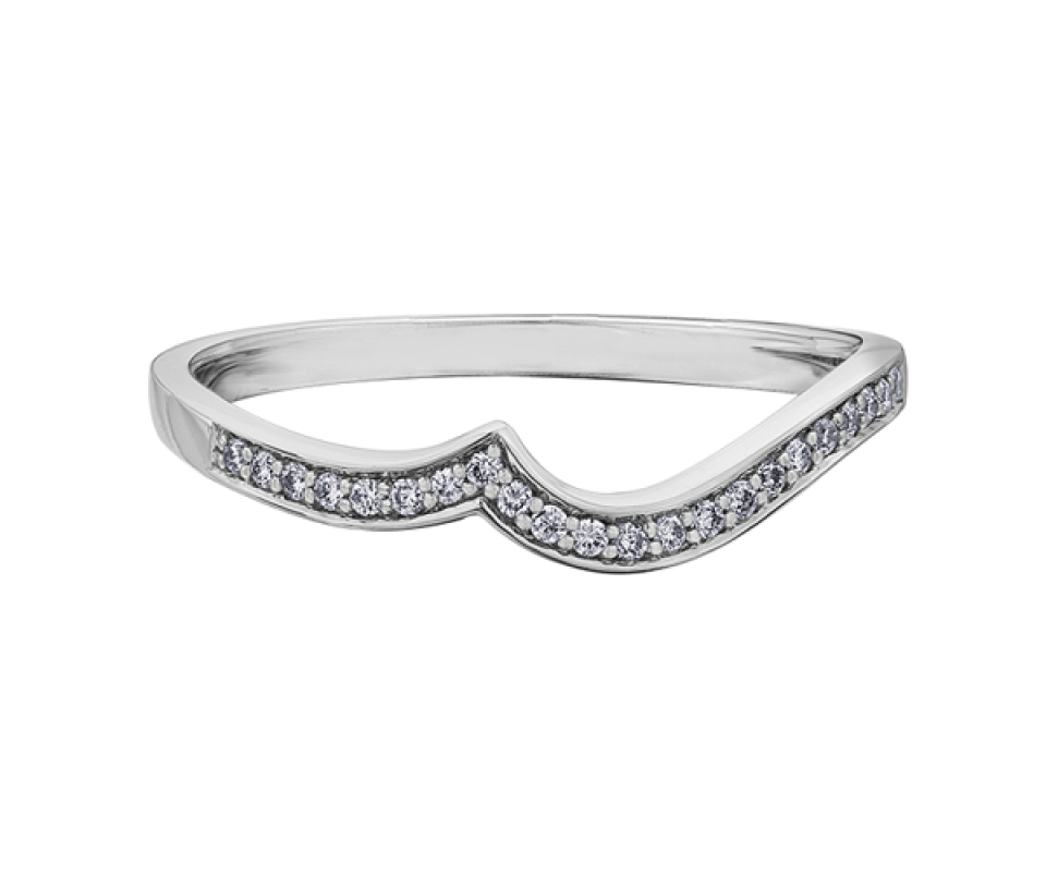 JONC EN OR 10K SERTI DE DIAMANTS - CR DX693W - BIJOUX CANADIEN