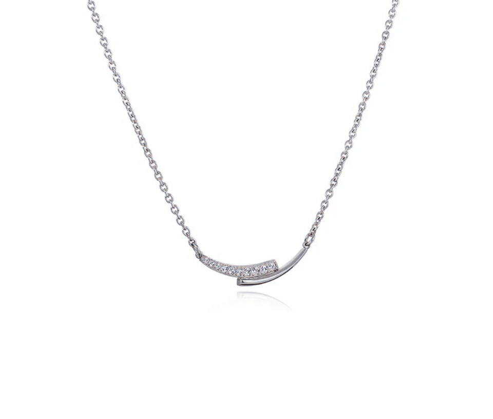 COLLIER EN ACIER OU ACIER/PVD OR SERTI DE CUBIQUES ZIRCONIAS - IG SWN114 - VELORIA