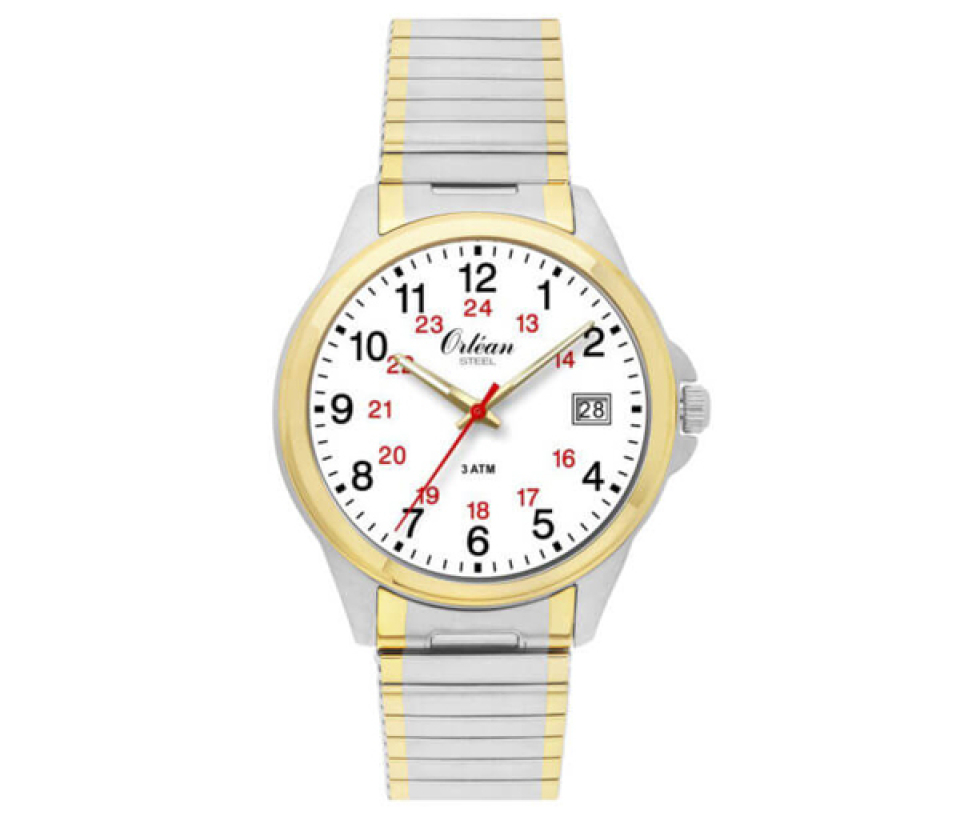 MONTRE ORLEAN EN ACIER/PVD OR 2 TONS - BA ME3341 - ORLEAN