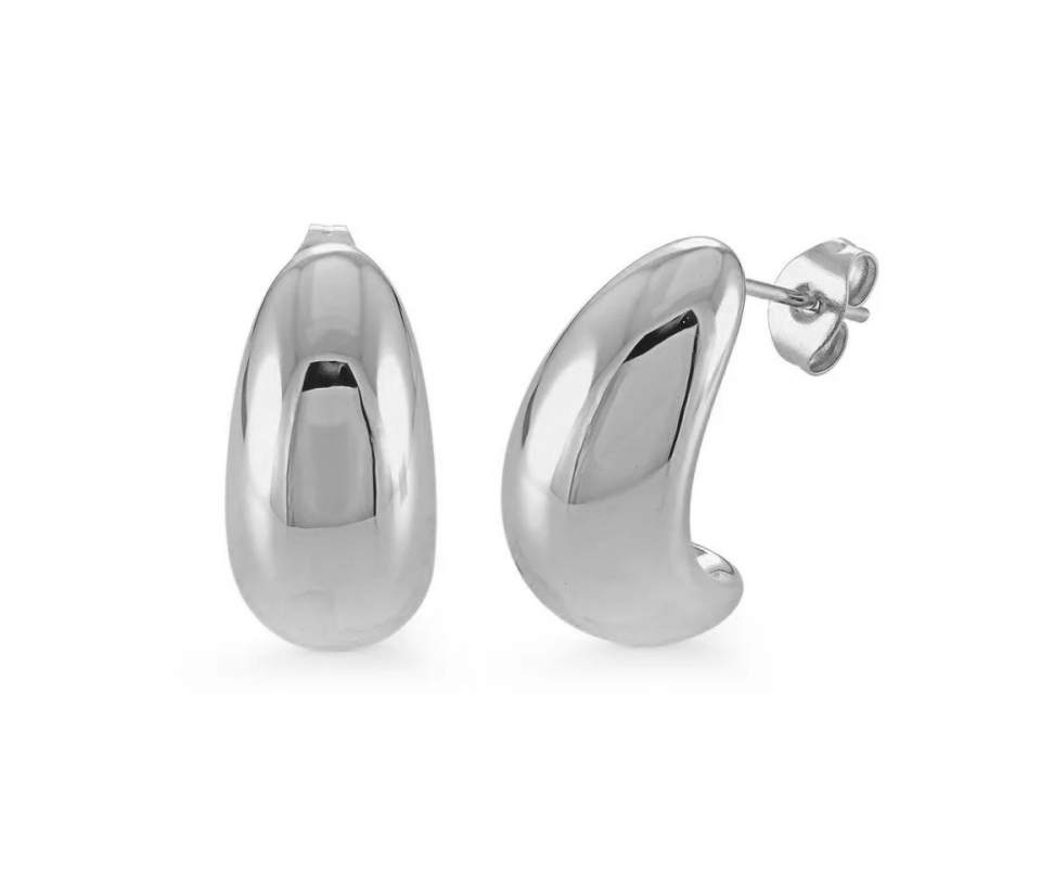 BOUCLES EN FORME DE GOUTTES EN ACIER OU ACIER/PVD OR - IG SEA432 - VELORIA