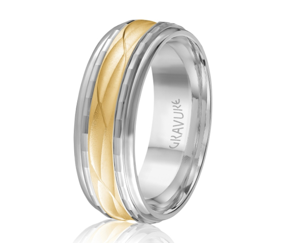 JONC EN OR OU EN PLATINE AVEC MOTIF VAGUE - ML GH1052WY14 - MALO 