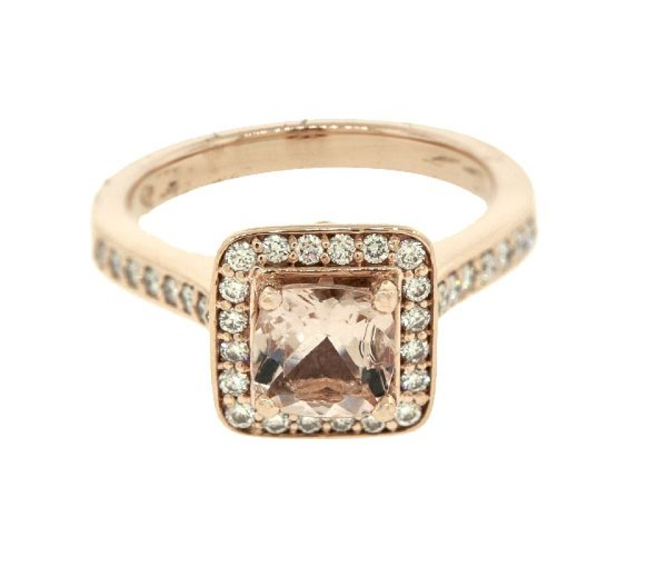 BAGUE 14K 36=0,36 DIAMANT SI1+MORGANITE - BH JVJ3045MRG - BEVERLY HILLS