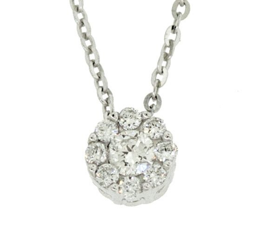 PENDENTIF 14K 9=0,11 DIAMANT SI2 16-18'' - BR 0904FL10 - FAIT AU CANADA