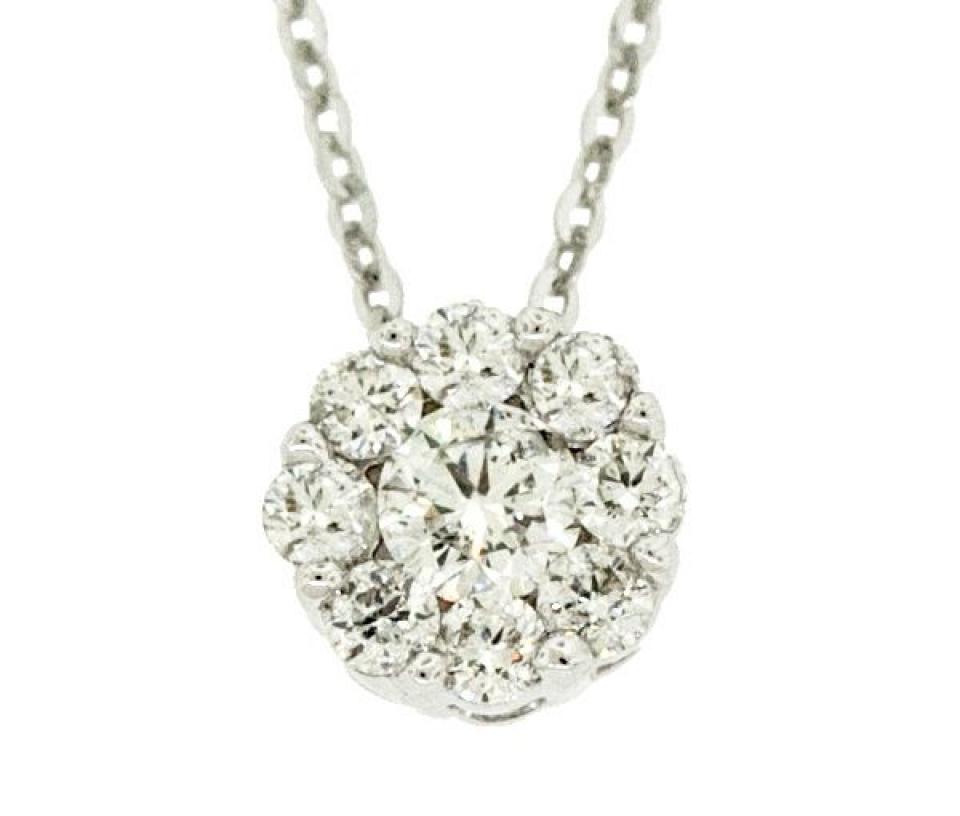 PENDENTIF 14K 9=0,25 DIAMANT SI2 16-18'' - BR 0904FL25 - FAIT AU CANADA