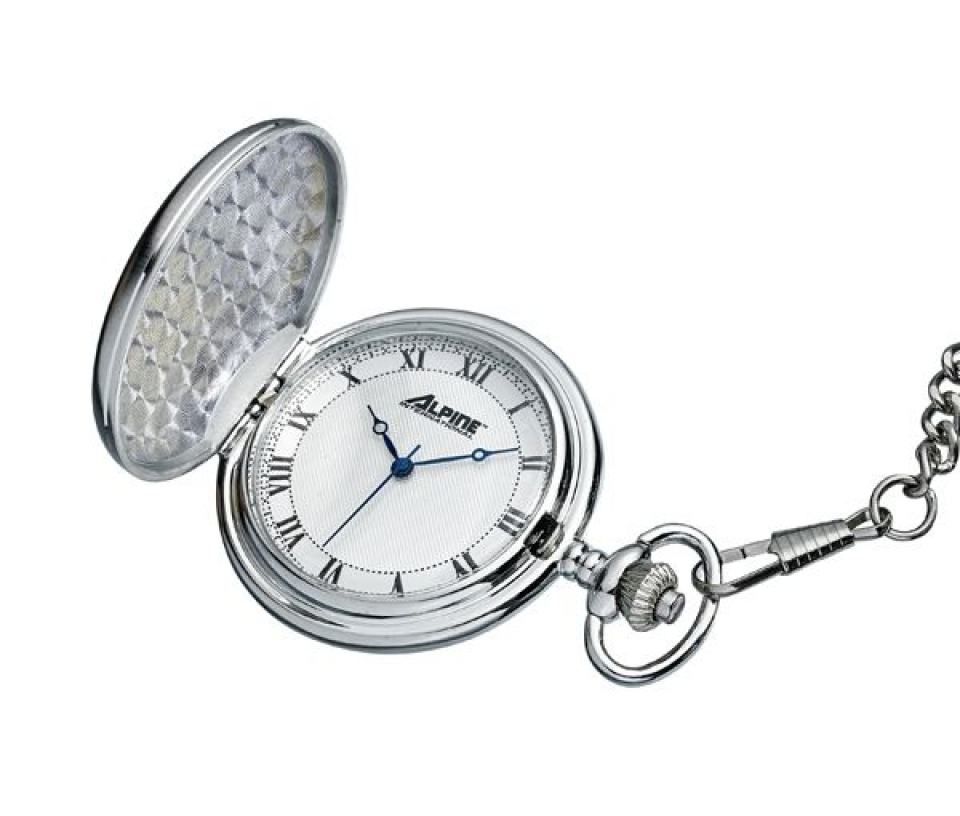 MONTRE DE POCHE AU QUARTZ EN ACIER - JM W3363 - ALPINE