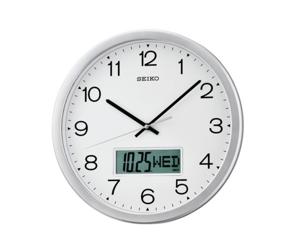 HORLOGE SEIKO RONDE ARGENT ANALOGIQUE ET NUMÉRIQUE - OD QXL007S - SEIKO