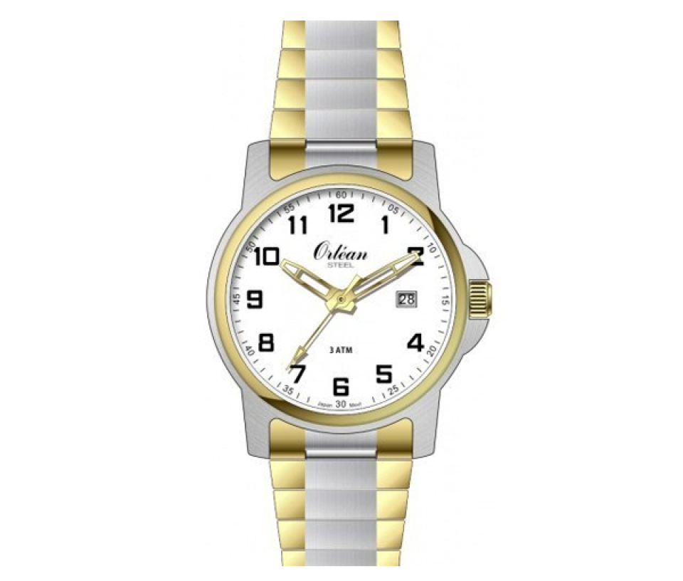 MONTRE POUR HOMME ORLEAN EN ACIER 2 TONS - BA ME3174 - ORLEAN