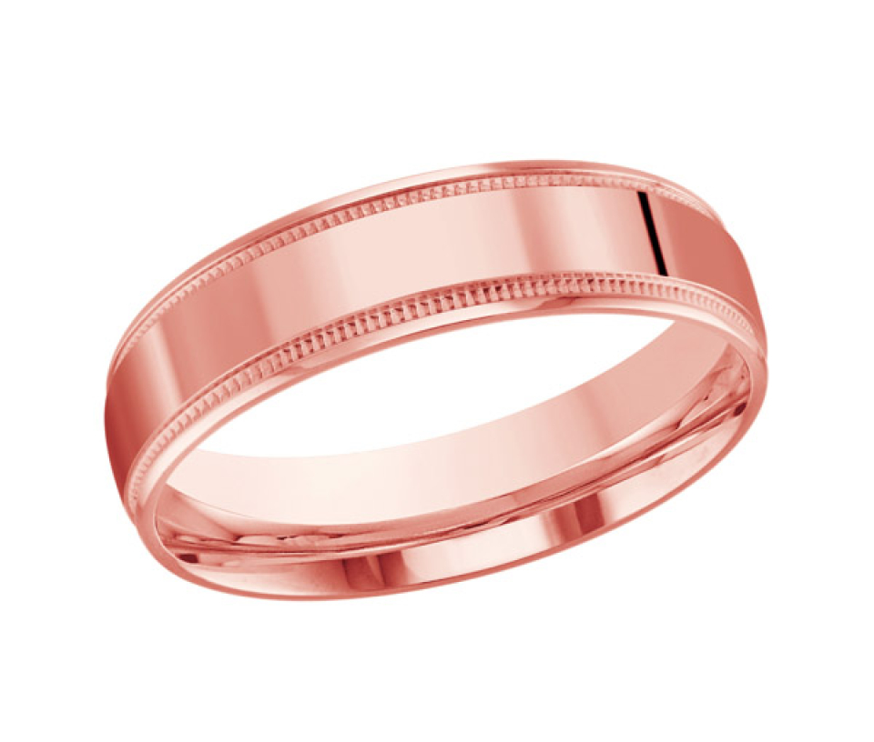 JONC EN OR AVEC MILGRAIN CONFORT FIT 6MM DE LARGEUR - ML J209/6P310 - MALO 