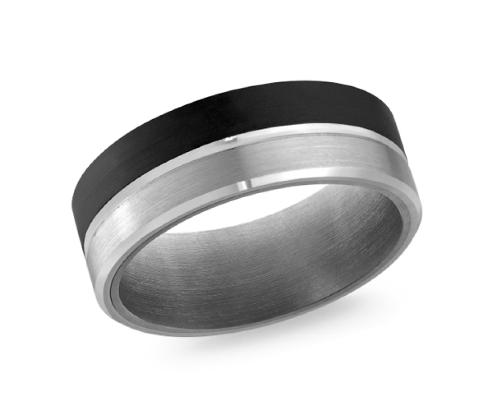 JONC EN TANTAL/PVD NOIR ET OR JAUNE - ML MRDTS038W - MALO 