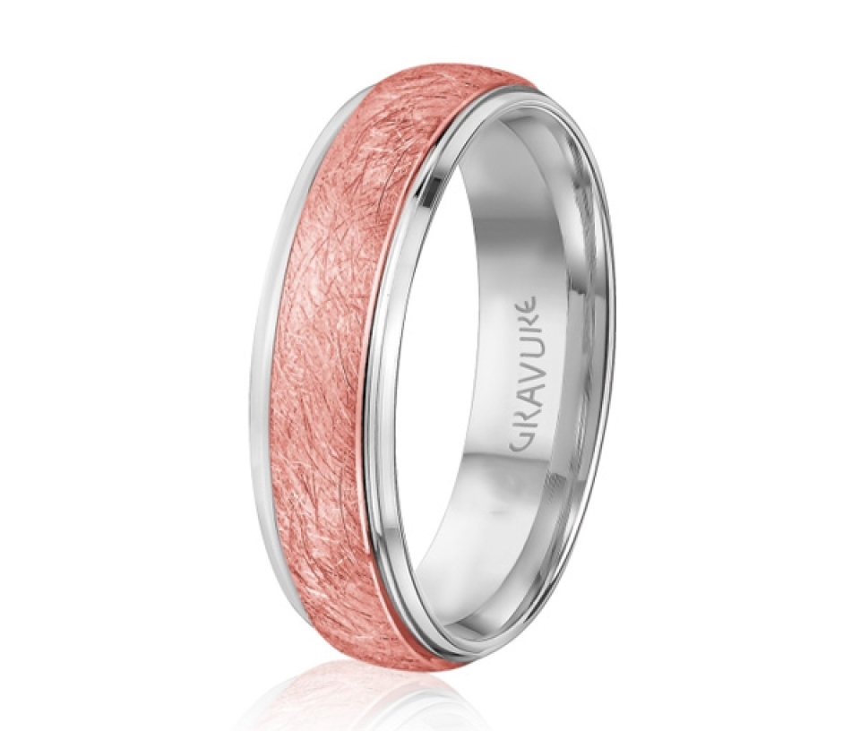 JONC EN OR OU EN PLATINE AVEC MOTIF SCRATCH AU CENTRE - ML GH1290WP14 - MALO 