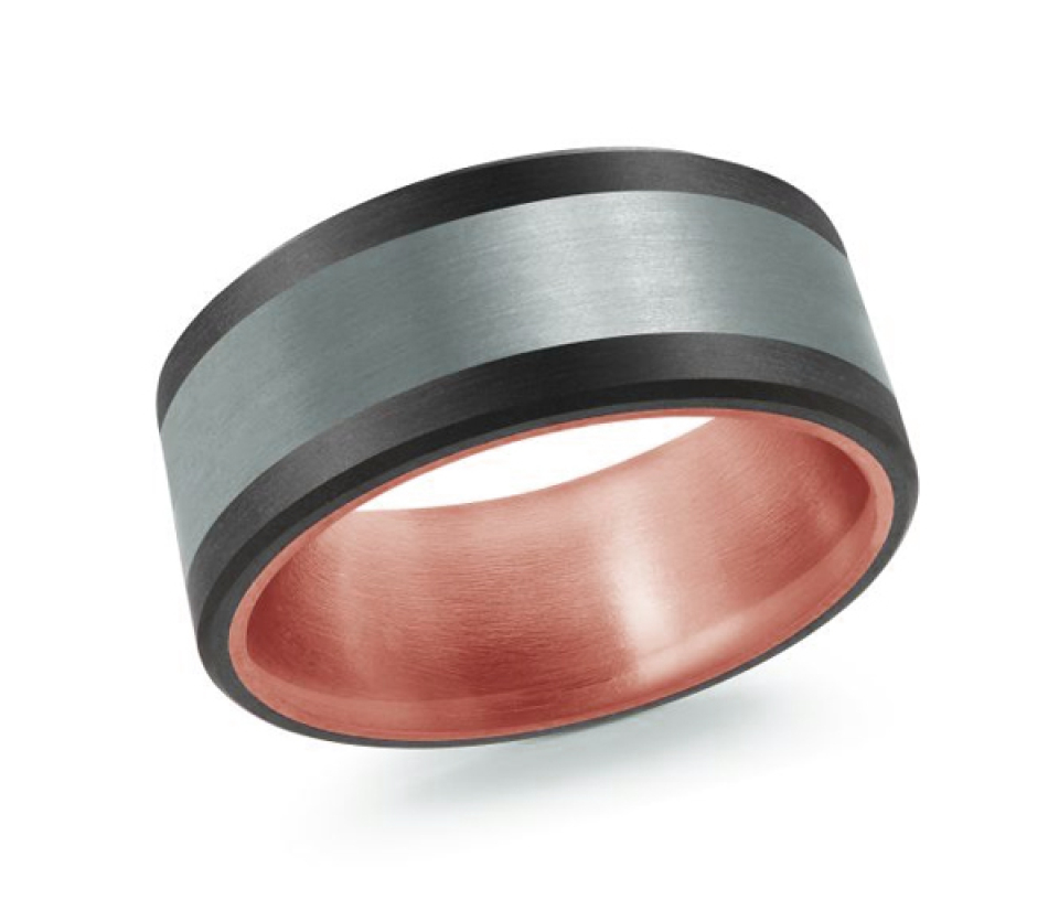 JONC EN OR 14K/FIBRE DE CARBONE ET TANTALE - ML MRDTN037P - MALO 