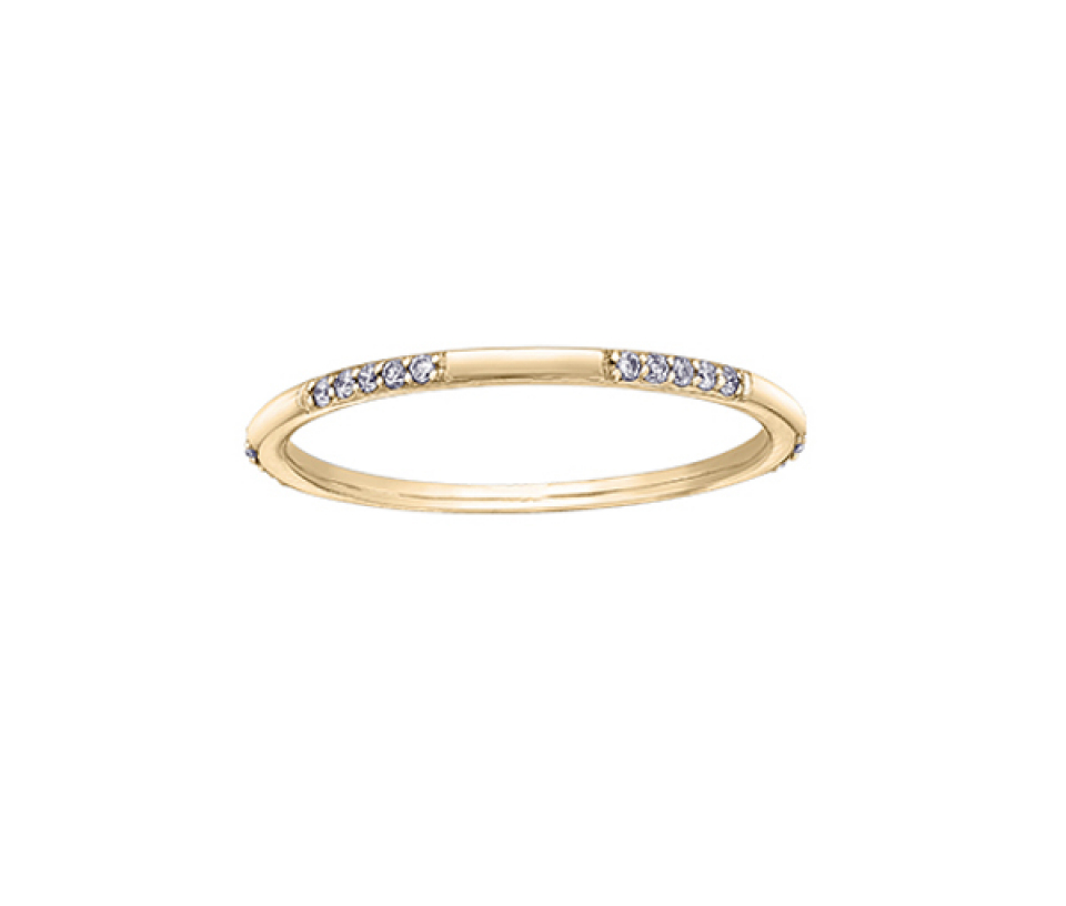 JONC EN OR SERTI DE DIAMANTS - CR DD7298Y - BIJOUX CANADIEN