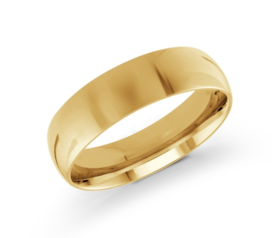 JONC DÔME UNI EN OR CONFORT FIT 6MM DE LARGEUR 1.2MM D'ÉPAISSEUR - ML J208/6Y10 - MALO 