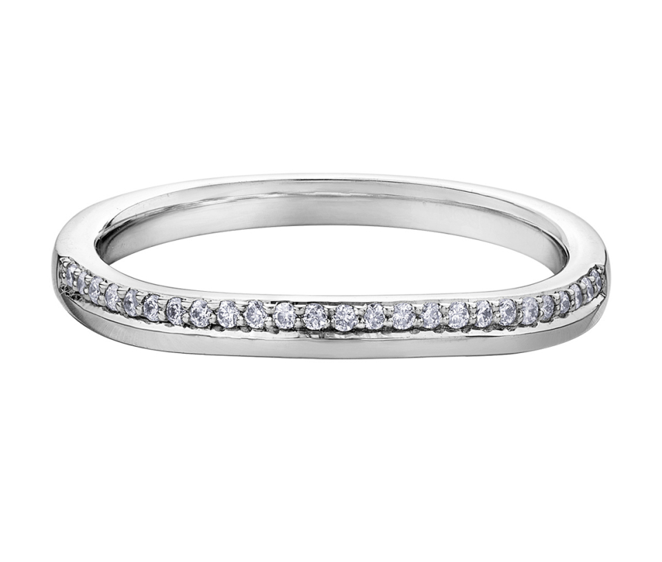 JONC SEMI-ÉTERNITÉ EN OR 10K SERTI DE DIAMANTS - CR DD7377 - BIJOUX CANADIEN