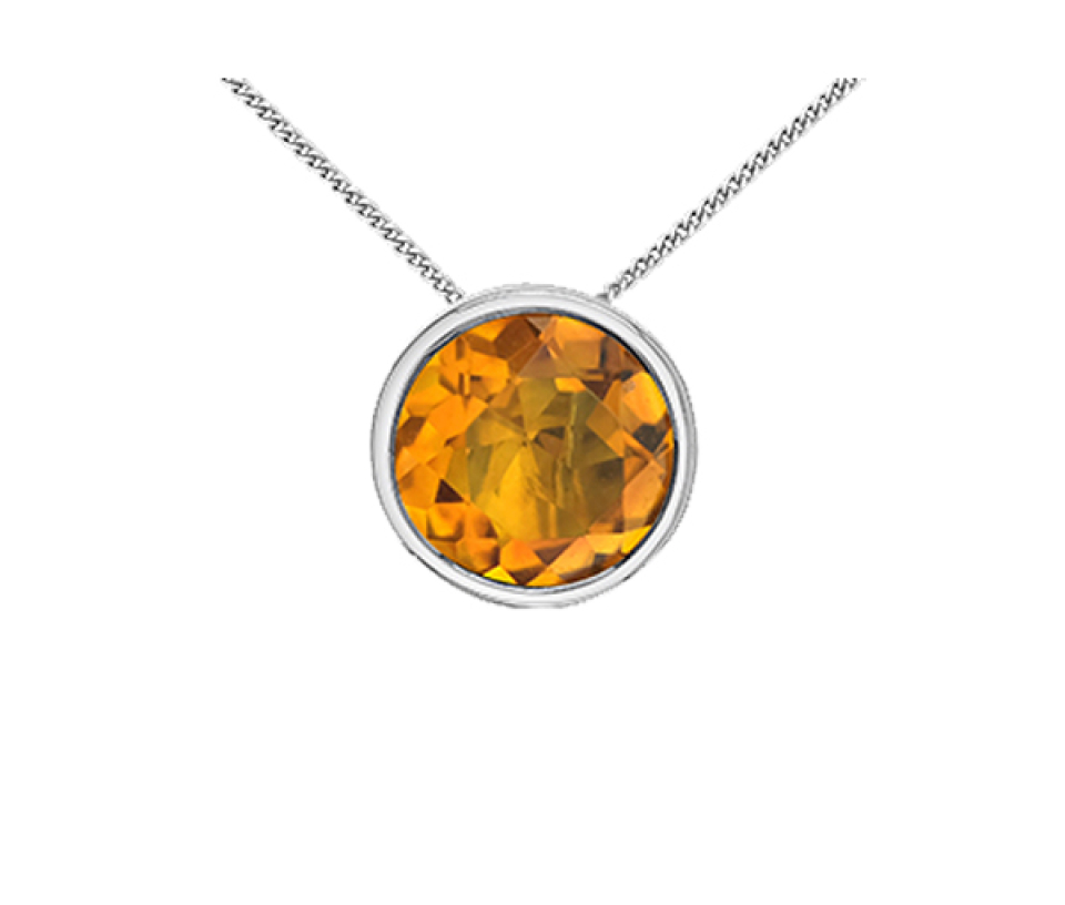 PENDENTIF EN OR JAUNE OU BLANC SERTIES DE PIERRES DE NAISSANCES DIVERSES - CR DX960WCI - BIJOUX CANADIEN