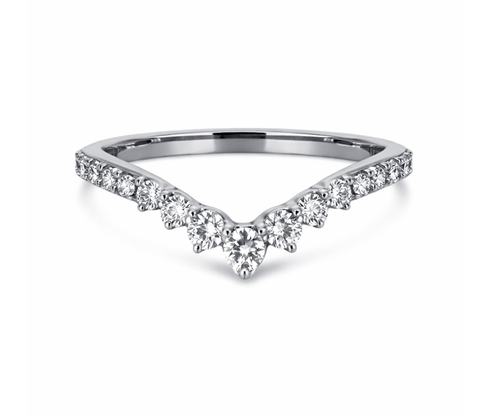 JONC CONTOUR EN OR SERTI DE DIAMANTS DE LABORATOIRE - DG LR407W - DIAMANT LABO