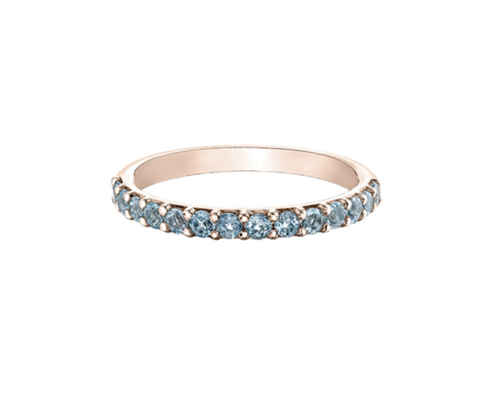 JONC EN OR SERTI DE PIERRES DE COULEURS VARIÉES - CR DX822RAQ - BIJOUX CANADIEN