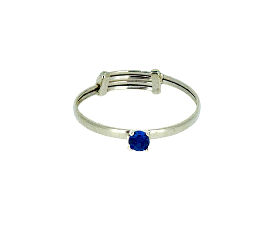 BAGUE POUR ENFANT EN OR SERTIE D'UN PIERRE DE NAISSANCE SYNTHÉTIQUE VARIÉE - IN 1055BEY09 - PERÇAGE