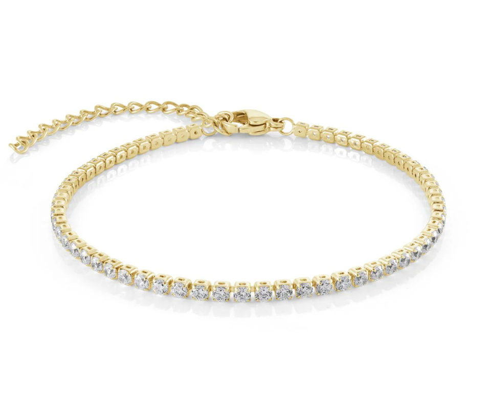 BRACELET TENNIS EN ACIER SERTI DE CUBIQUES ZIRCONIAS - IG SWB207GO - VELORIA